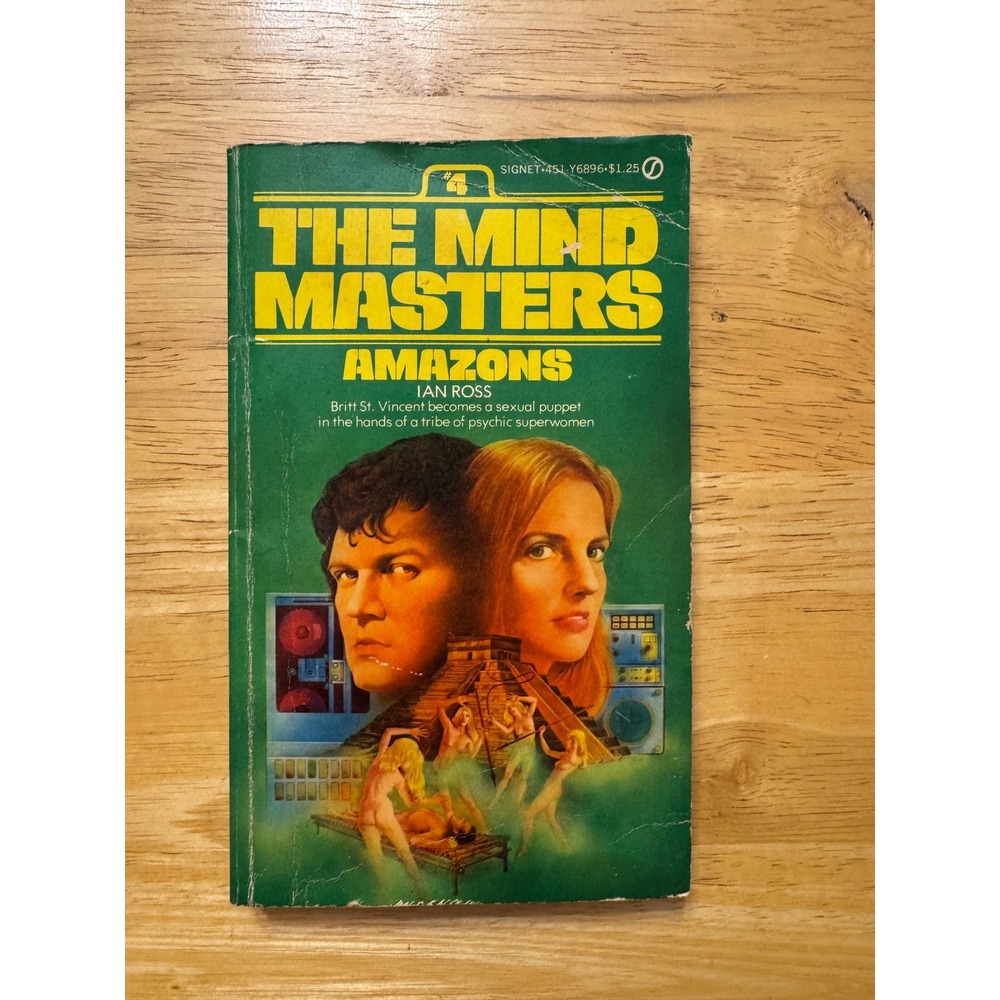 The Mind Masters 4 Amazons Ian Ross 1976 Signet Paperback Sci Fi Novel